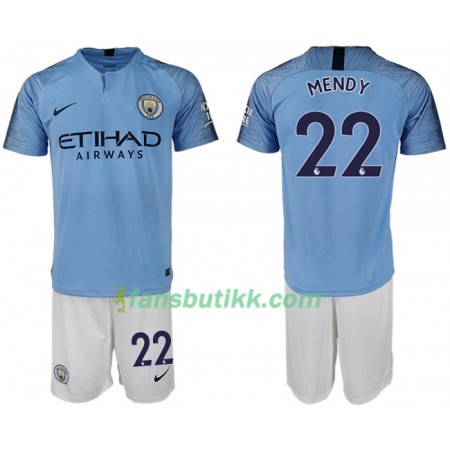 Fotballdrakt Manchester City MENDY 22 Barn Hjemmetrøye 2018-2019 Kortermet
